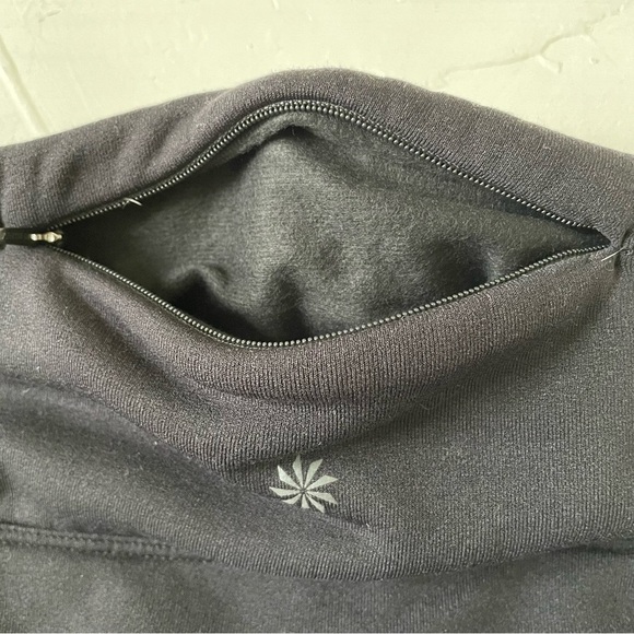ATHLETA Altitude Tight Stretch Fleece Tight Fleece Leggings Black Size 2X - Picture 12 of 13